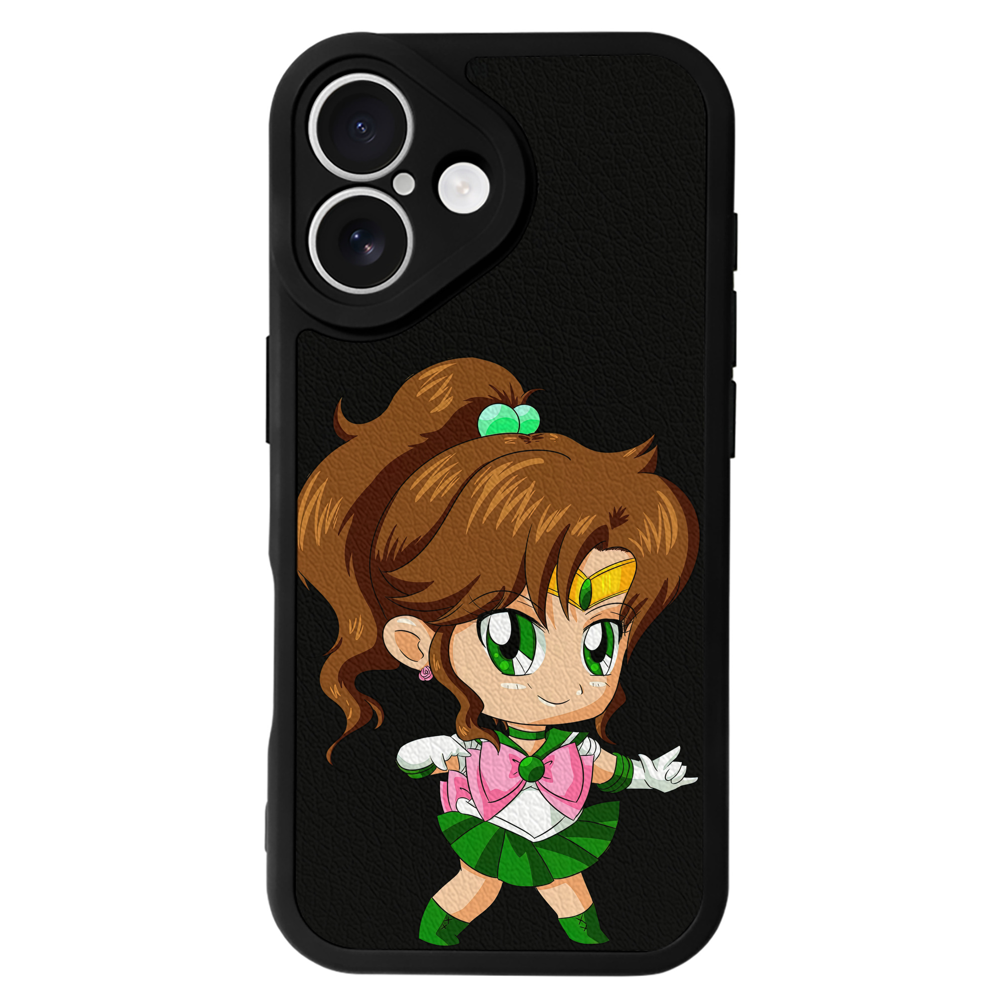 （画像用） 美少女戦士セーラームーン 木野 まこと きの まこと Sailor Moon Kino Makoto （セーラージュピター；Sailor Jupiter） 【iPhone 16シリーズ対応】シリコンスマホケース（レザー調） 材質：シリコン